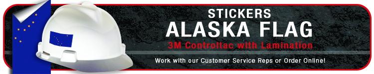 Alaska State Flag Sticker | CustomHardHats.com